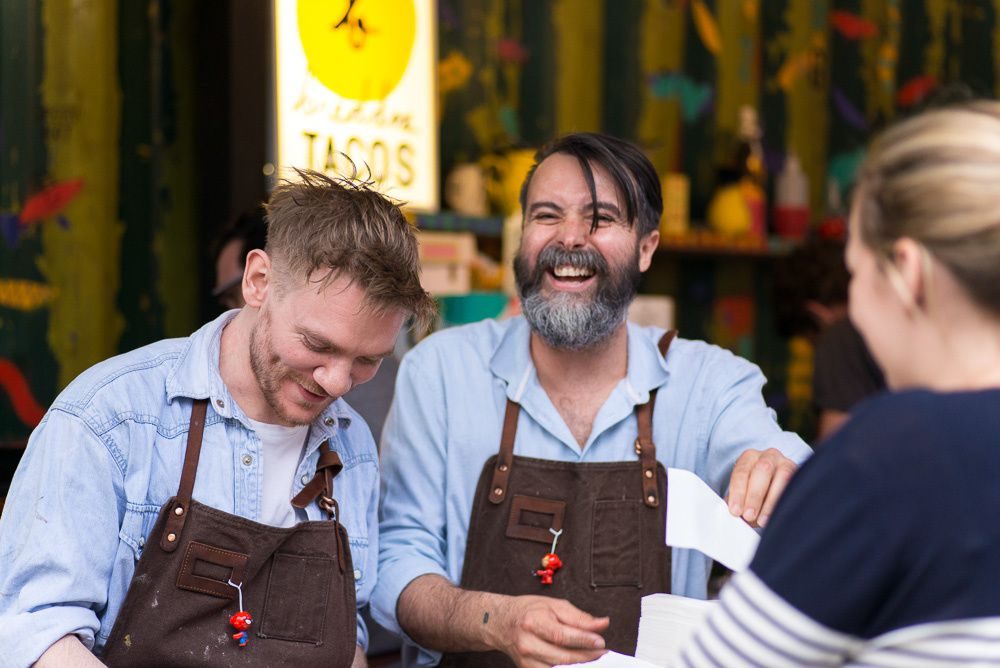 Traders at a Street Feast stall